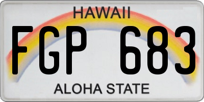 HI license plate FGP683