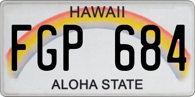 HI license plate FGP684