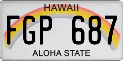 HI license plate FGP687