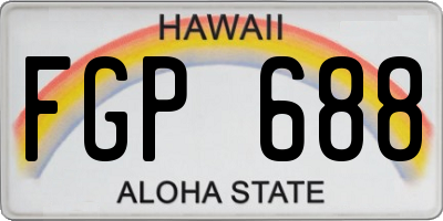 HI license plate FGP688