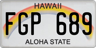 HI license plate FGP689
