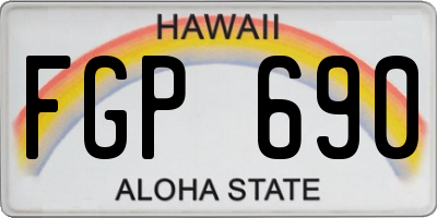 HI license plate FGP690