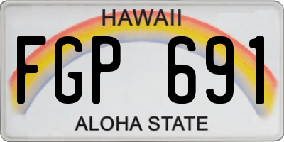 HI license plate FGP691