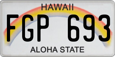 HI license plate FGP693
