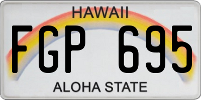 HI license plate FGP695