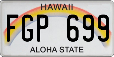HI license plate FGP699