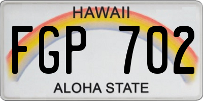 HI license plate FGP702