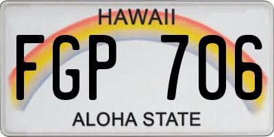 HI license plate FGP706