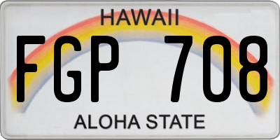 HI license plate FGP708