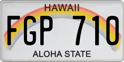 HI license plate FGP710
