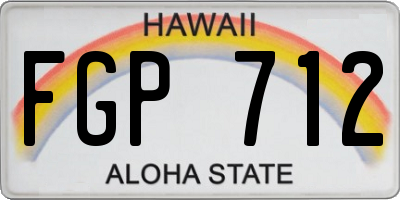 HI license plate FGP712