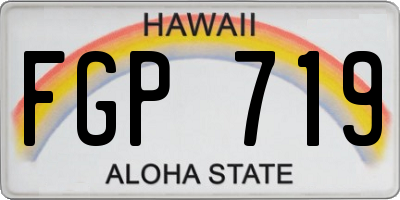 HI license plate FGP719
