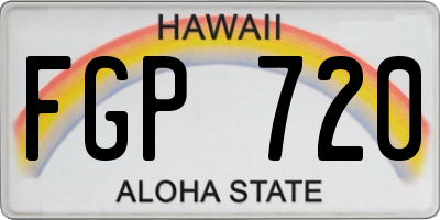 HI license plate FGP720