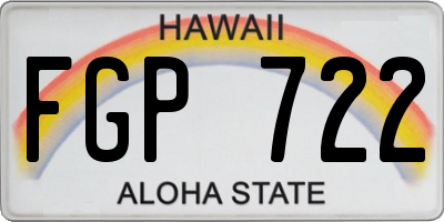 HI license plate FGP722