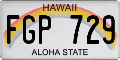 HI license plate FGP729