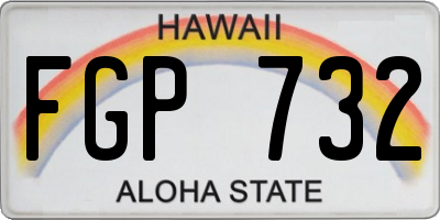 HI license plate FGP732