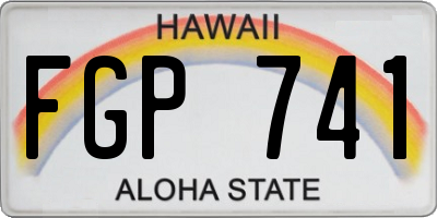 HI license plate FGP741