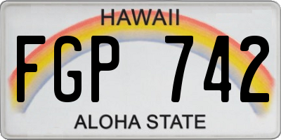 HI license plate FGP742