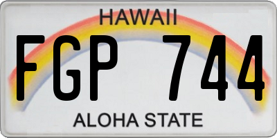 HI license plate FGP744