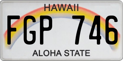 HI license plate FGP746