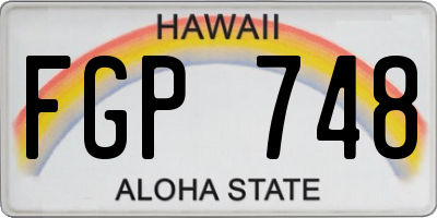 HI license plate FGP748
