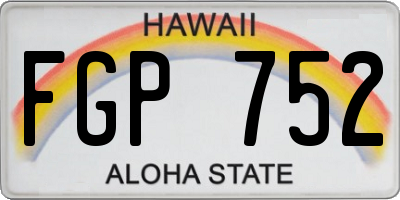 HI license plate FGP752