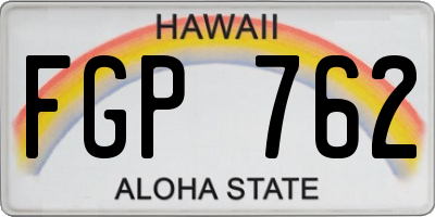 HI license plate FGP762