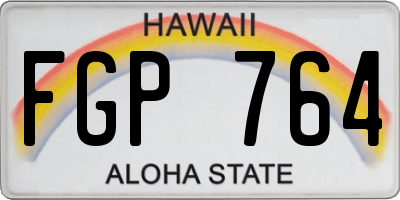 HI license plate FGP764
