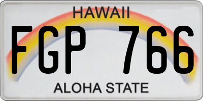 HI license plate FGP766