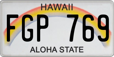 HI license plate FGP769