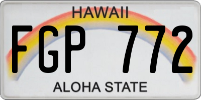 HI license plate FGP772