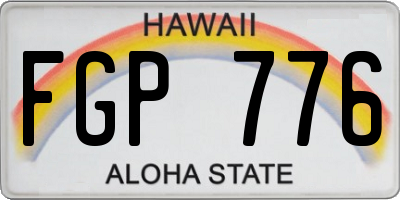 HI license plate FGP776