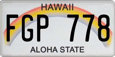 HI license plate FGP778