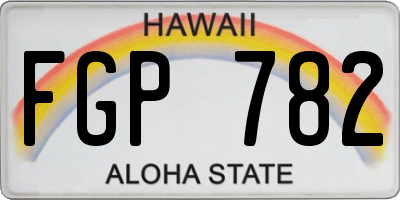 HI license plate FGP782