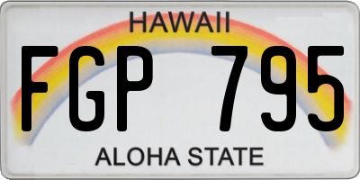 HI license plate FGP795