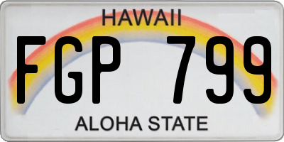 HI license plate FGP799