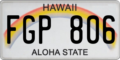 HI license plate FGP806
