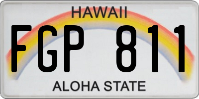 HI license plate FGP811