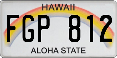 HI license plate FGP812