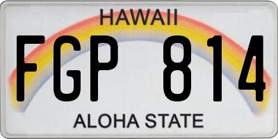 HI license plate FGP814