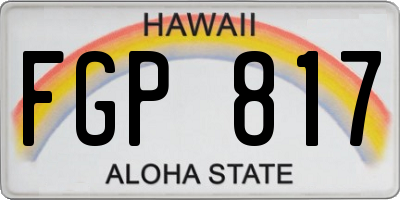 HI license plate FGP817