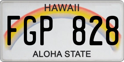 HI license plate FGP828
