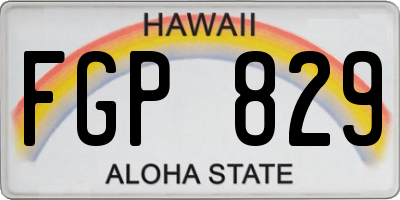 HI license plate FGP829