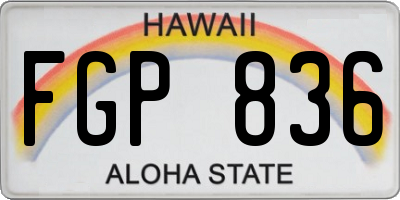 HI license plate FGP836