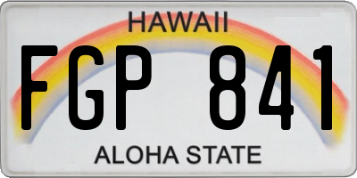 HI license plate FGP841