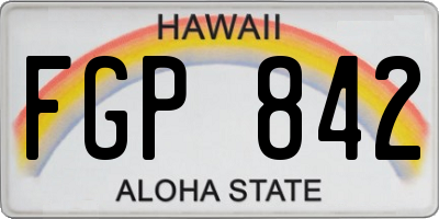 HI license plate FGP842