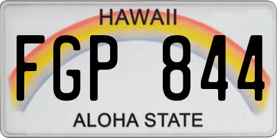 HI license plate FGP844