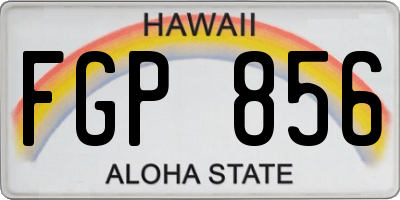 HI license plate FGP856