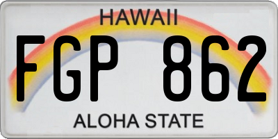 HI license plate FGP862