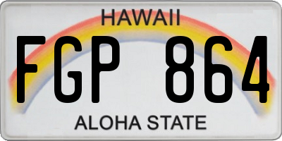 HI license plate FGP864